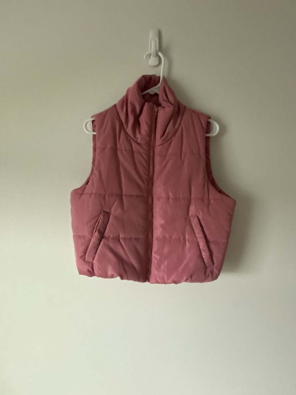 Automet Puffer Vest Size M Pink Cropped Sleeveless Outerwear